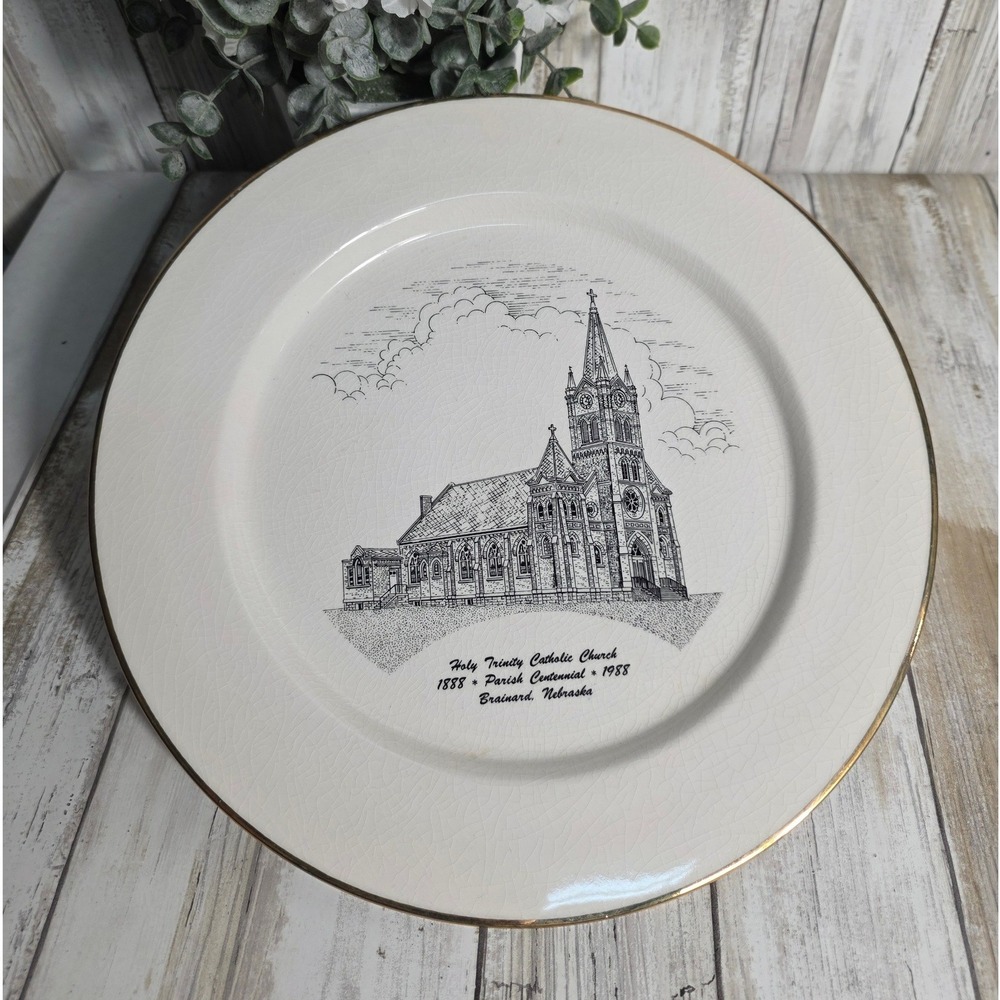 World Wide Art Studios Holy Trinity Catholic Church Brainard NE Centennial Plate